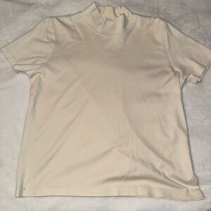 L.L. Bean Ivory Turtleneck Top